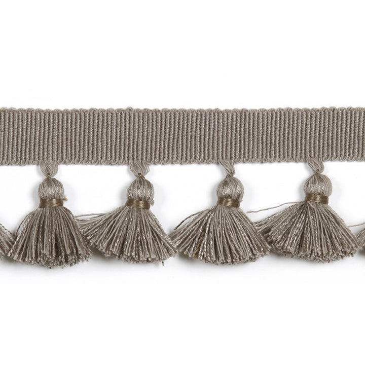 Hellenic Key Tassel Fringe Slate by Europatex Designer Fabric Hellenic 47% Fibranne, 44% Cotton, 9% Polyester 1.75 inches - Swanky Fabrics -