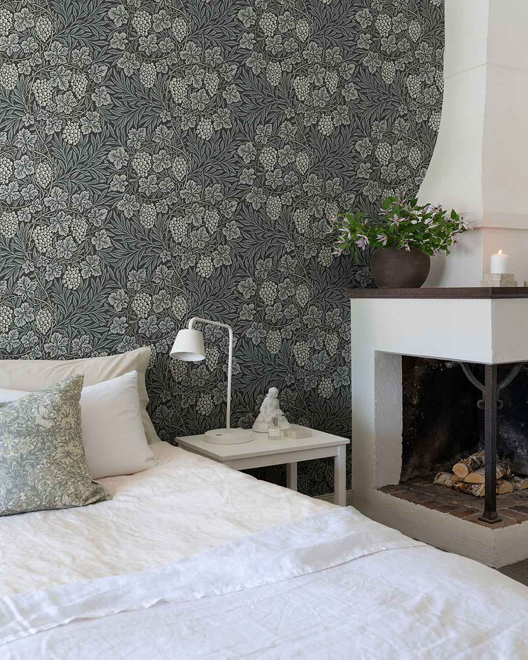 Vine Denim Woodland Fruits Wallpaper by A-Street Prints Designer