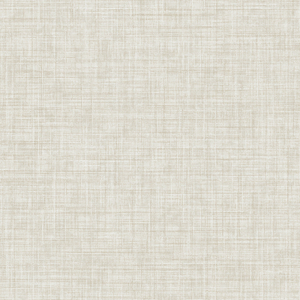 Tuckernuck Neutral Faux Linen Wallpaper by Advantage Designer Curio Covers about 56.4 square feet 20.5-in by 33-ft long roll Unpasted 0 - Swanky Fabrics -
