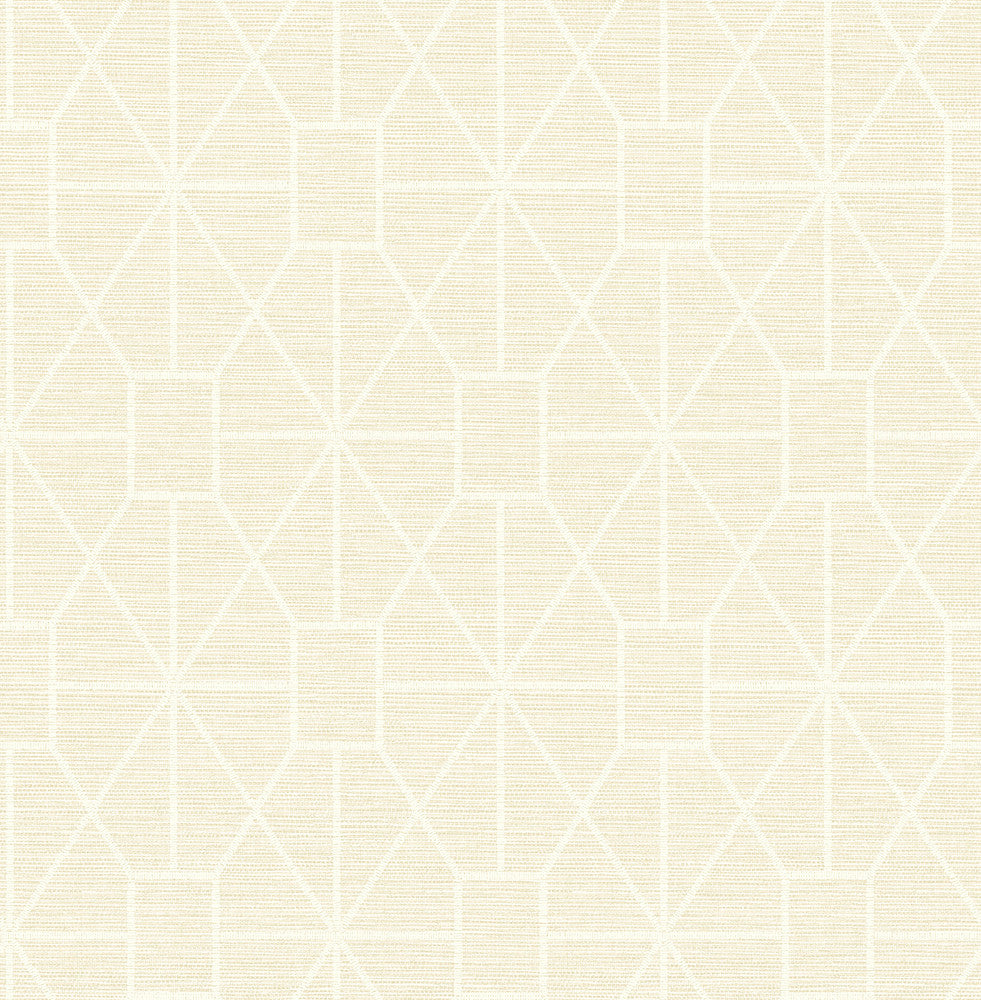 Stevenson Cream Trellis Wallpaper by Advantage Designer Curio Covers about 56.4 square feet 20.5-in by 33-ft long roll Unpasted 10.4 - Swanky Fabrics -