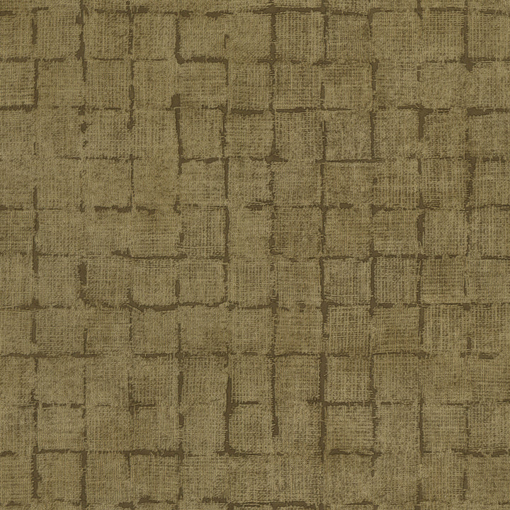 Blocks Chestnut Checkered Wallpaper by Advantage Designer Curio Covers about 56.4 square feet 20.5-in by 33-ft long roll Unpasted 10.4 - Swanky Fabrics -