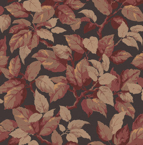 Canopy Burgundy Leaf Wallpaper by Advantage Designer