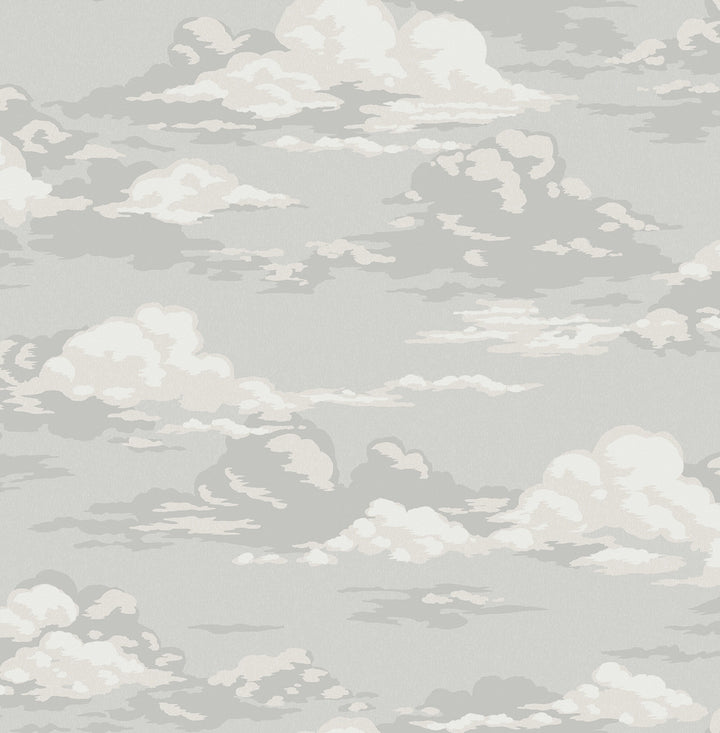 Cumulus Grey Clouds Wallpaper by Advantage Designer Westbury Forest Covers about 56.4 square feet 20.5-in by 33-ft long roll Unpasted 20.9 - Swanky Fabrics -