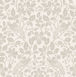Marlow Bone Bird Vine Wallpaper by Advantage Designer