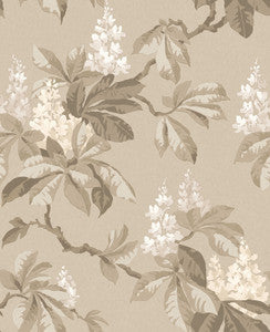 Chestnut Beige Floral Wallpaper by Advantage Designer
