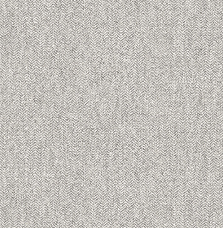 Herringbone Grey Tweed Wallpaper by Advantage Designer Westbury Forest Covers about 56.4 square feet 20.5-in by 33-ft long roll Unpasted 20.9 - Swanky Fabrics -