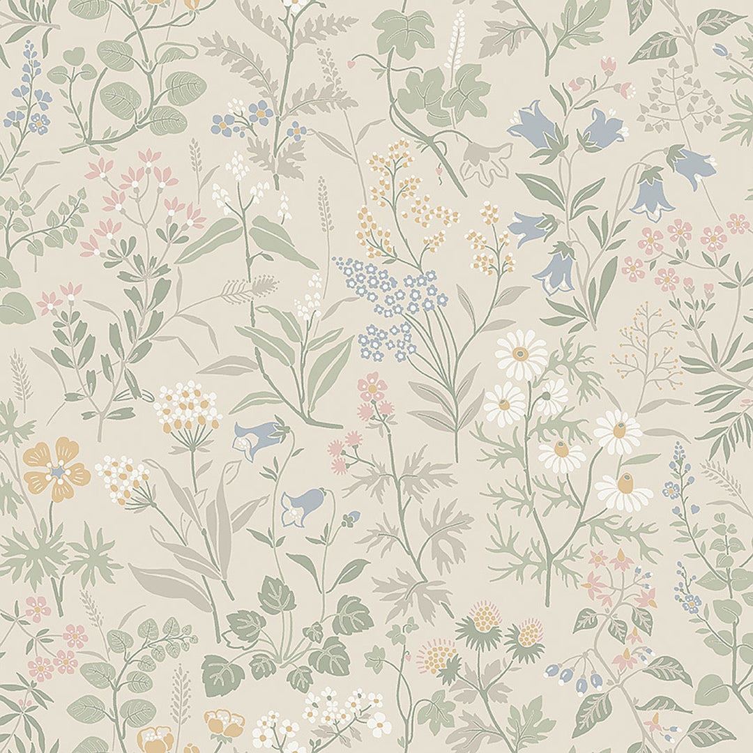 Flora Sand 4179 by Schumacher Designer Wallcovering