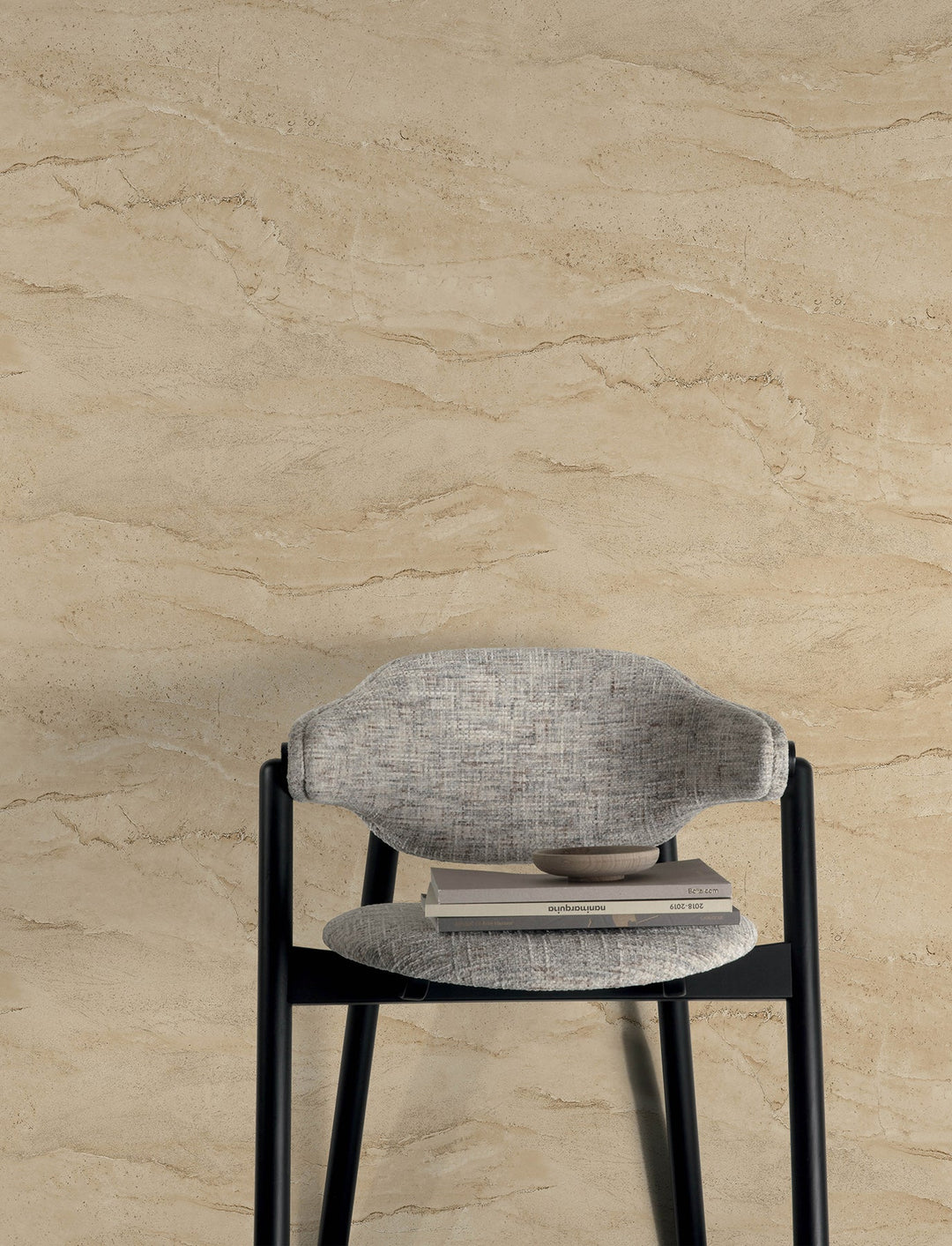 Morgana Light Brown Stone Wallpaper by Chesapeake Designer