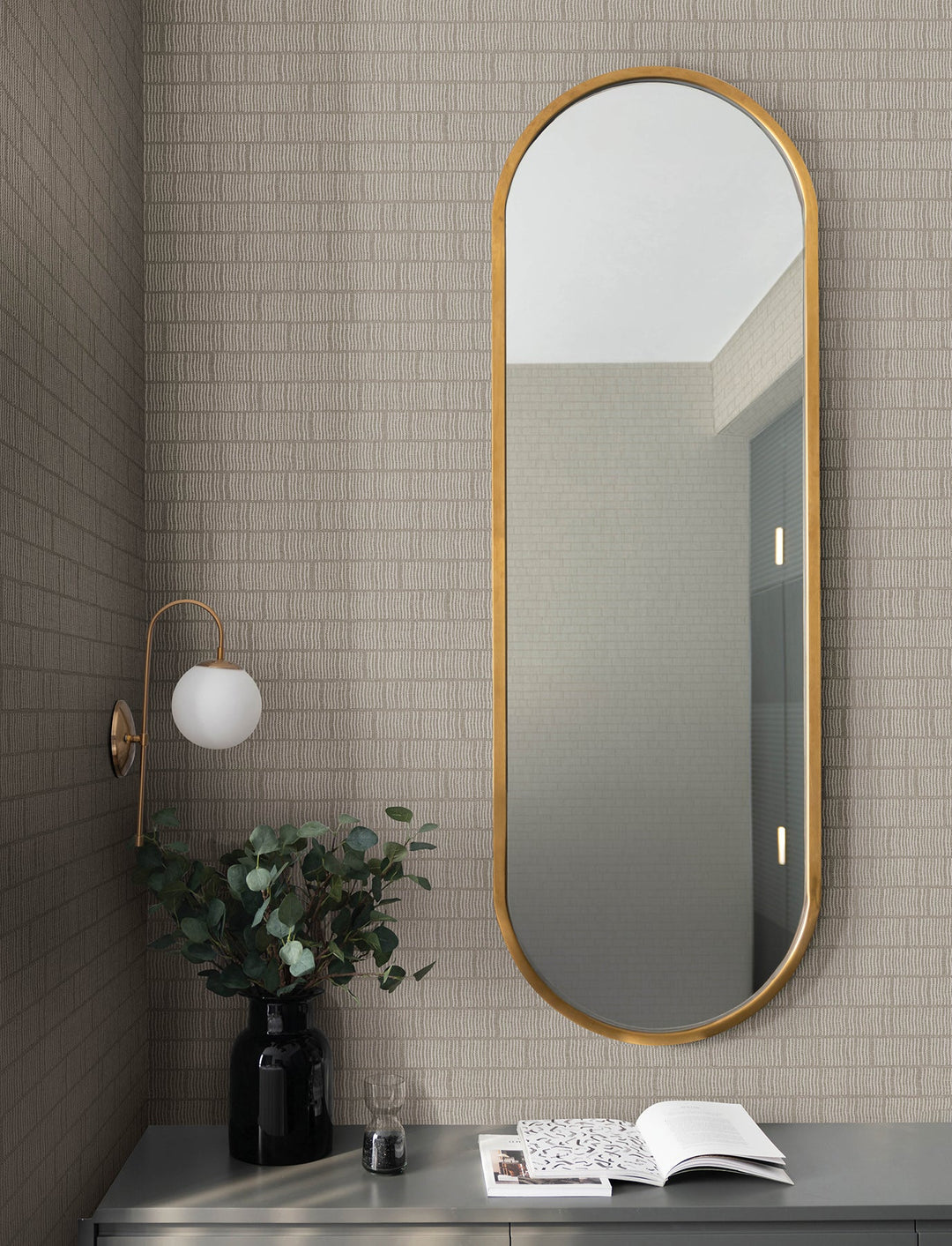 Collis Neutral Squiggle Stripe Wallpaper by A-Street Prints Designer