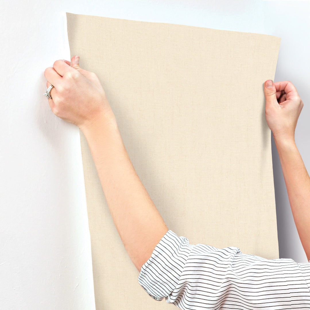 Naim Bone Solid Texture Wallpaper by A-Street Prints Designer