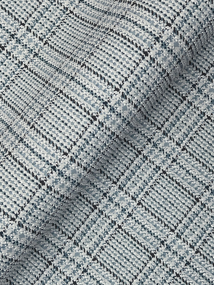 Harrington Plaid Blue Glen Check Wallpaper by Ronald Redding Designer