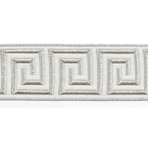 Hellenic Key Jacquard Tape Oyster by Europatex Designer Fabric