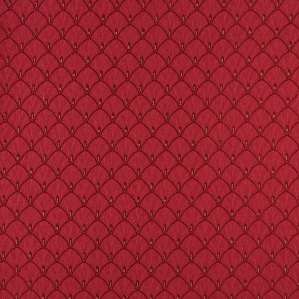 4302 Ruby Fan by Charlotte Designer Fabric Uptown Jacquards V 55% Cotton, 45% Polyester Asia Exceeds 70,000 Wyzenbeek Rubs (Heavy Duty) </p><p>Repeat: Horizontal: 1.75" x Vertical: 1.75" 54 Inches - Swanky Fabrics -