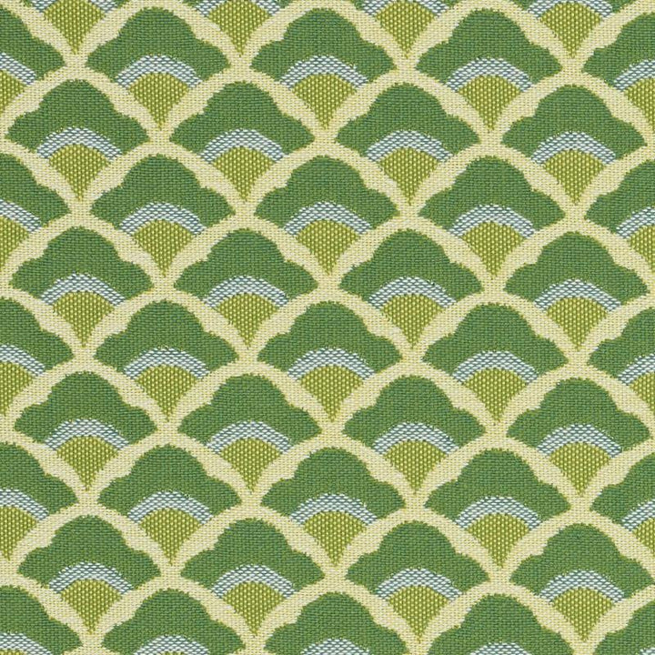 Wilhelm Kelly Green 77182 by Schumacher Designer Fabric Step Lively 1.5" - Swanky Fabrics -