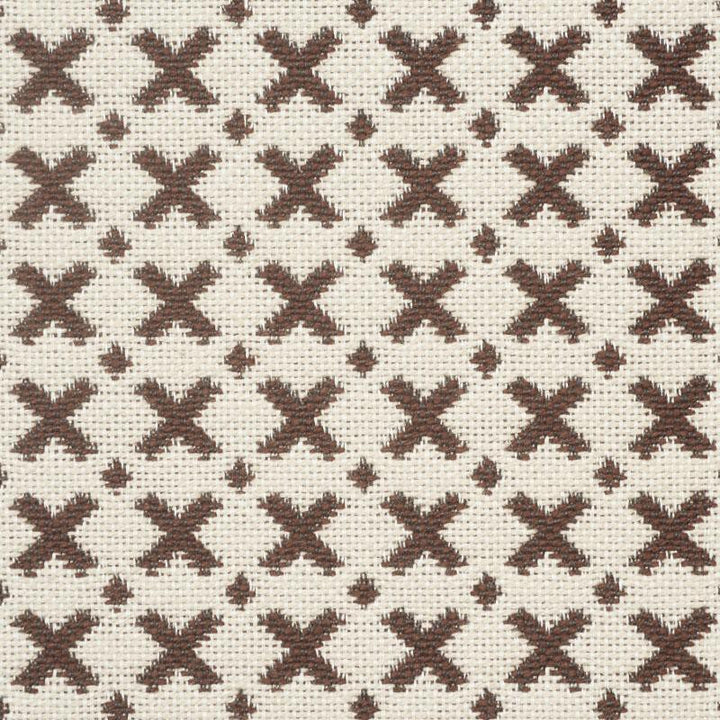 Elias Brown & Ecru 77202 by Schumacher Designer Fabric Step Lively - Swanky Fabrics -
