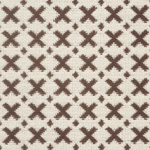 Elias Brown & Ecru 77202 by Schumacher Designer Fabric