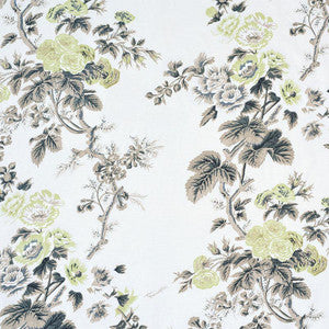 Pyne Hollyhock Green Tea 174455 by Schumacher Designer Fabric