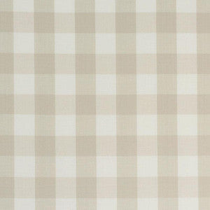 Camden Cotton Check Natural 63049 by Schumacher Designer Fabric