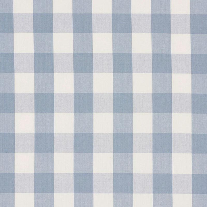 Camden Cotton Check Sky 63048 by Schumacher Designer Fabric Revisit Of Popular Patterns 3.0" - Swanky Fabrics -