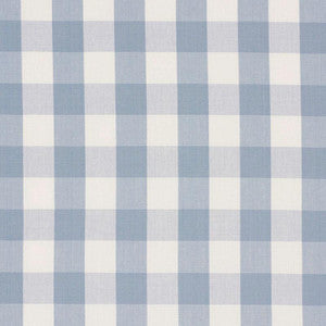 Camden Cotton Check Sky 63048 by Schumacher Designer Fabric
