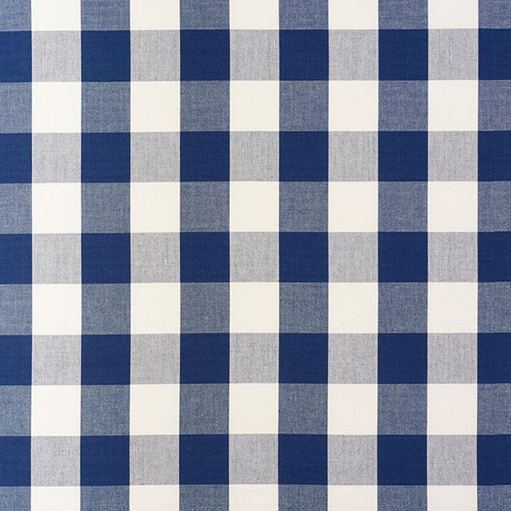 Camden Cotton Check Navy 63043 by Schumacher Designer Fabric Revisit Of Popular Patterns 3.0" - Swanky Fabrics -