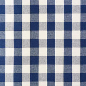 Camden Cotton Check Navy 63043 by Schumacher Designer Fabric