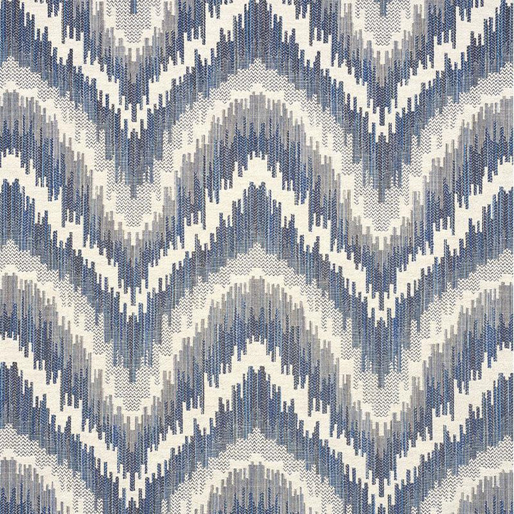 Von Armin Blue 77192 by Schumacher Designer Fabric Step Lively 14.0" - Swanky Fabrics -