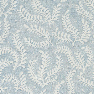 Etched Fern Blue 178531 by Schumacher Designer Fabric