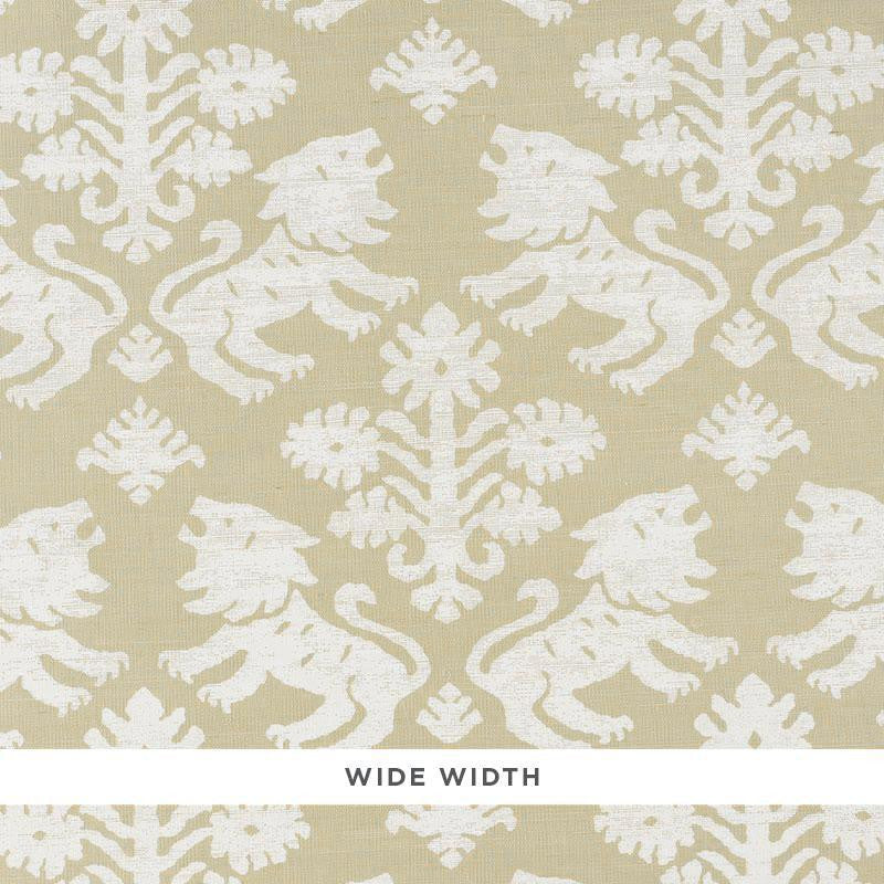 Regalia Sisal Ivory On Natural 5010531 by Schumacher Designer Wallpaper Step Lively 17.0" - Swanky Fabrics -
