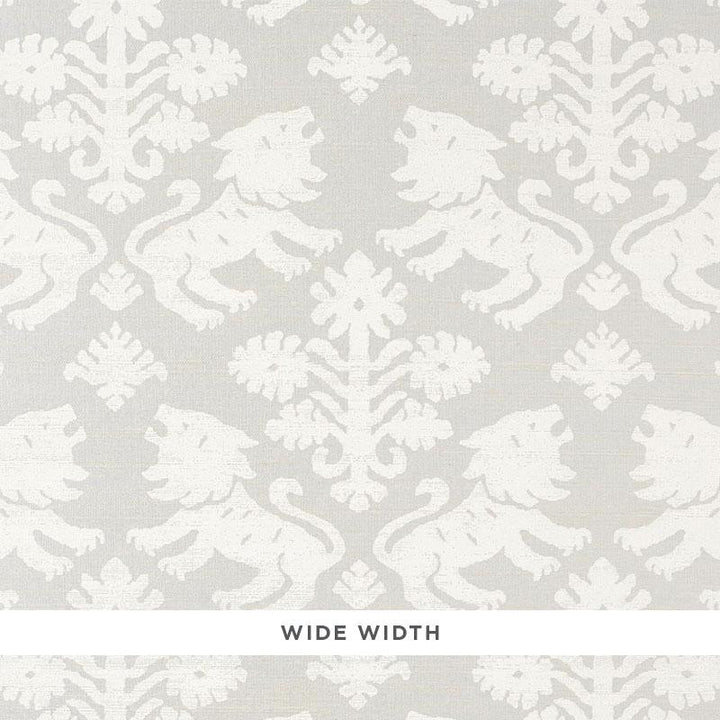 Regalia Sisal Ivory On Silver 5010532 by Schumacher Designer Wallpaper Step Lively 17.0" - Swanky Fabrics -