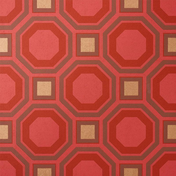 Hanover Ruby 5010431 by Schumacher Designer Wallpaper Step Lively 6.88" - Swanky Fabrics -
