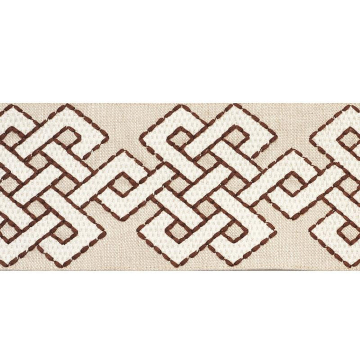 Chesterton Tape Brown 77222 by Schumacher Designer Trim Step Lively - Swanky Fabrics -