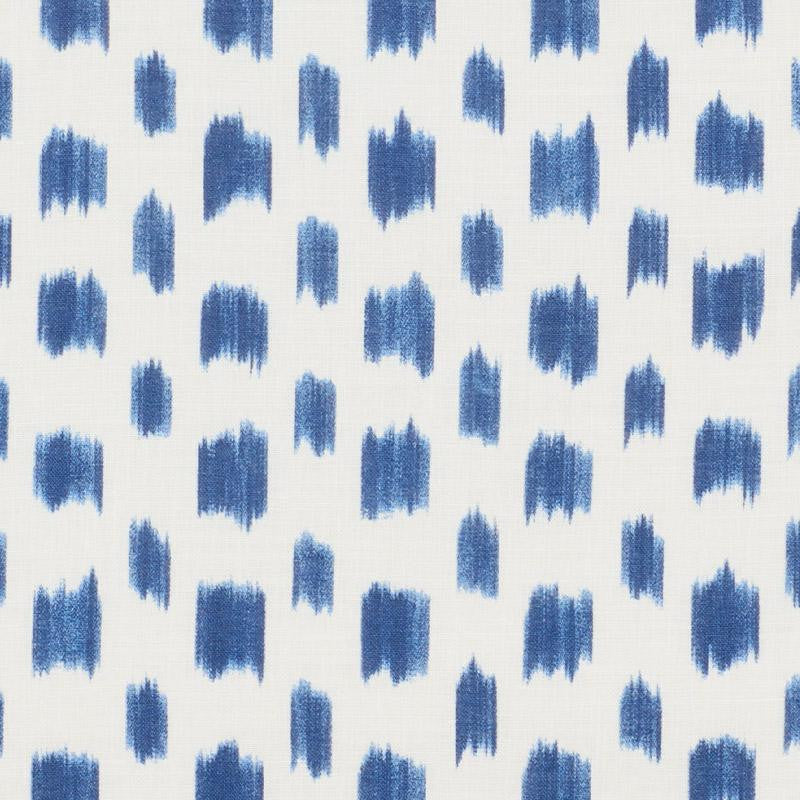 Izmir Ikat Blue 179010 by Schumacher Designer Fabric Schumacher X Williams Sonoma 13.5" - Swanky Fabrics -