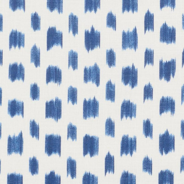 Izmir Ikat Blue 179010 by Schumacher Designer Fabric Schumacher X Williams Sonoma 13.5" - Swanky Fabrics -