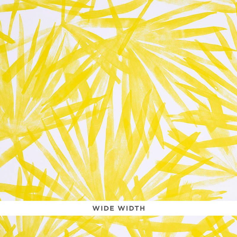 Sunlit Palm Yellow 5010561 by Schumacher Designer Wallpaper Tropicana 27.0" - Swanky Fabrics -