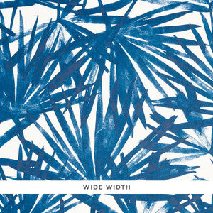 Sunlit Palm Blue 5010562 by Schumacher Designer Wallpaper