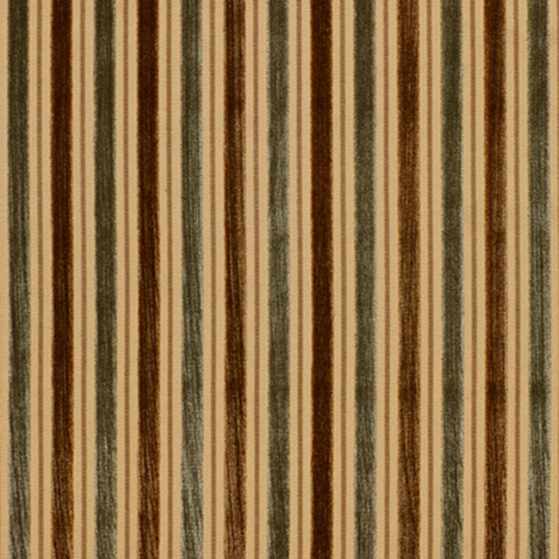 Forrester Velvet Stripe Mink/Aqua 43433 by Schumacher Designer Fabric VELVETS See Sample BELGIUM LIGHT DUTY </p><p>Repeat: Horizontal: 2 3/4" (7CM) and Vertical: - 54" WIDE (137CM) - Swanky Fabrics -