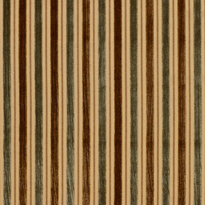 Forrester Velvet Stripe Mink/Aqua 43433 by Schumacher Designer Fabric VELVETS See Sample BELGIUM LIGHT DUTY </p><p>Repeat: Horizontal: 2 3/4" (7CM) and Vertical: - 54" WIDE (137CM) - Swanky Fabrics -