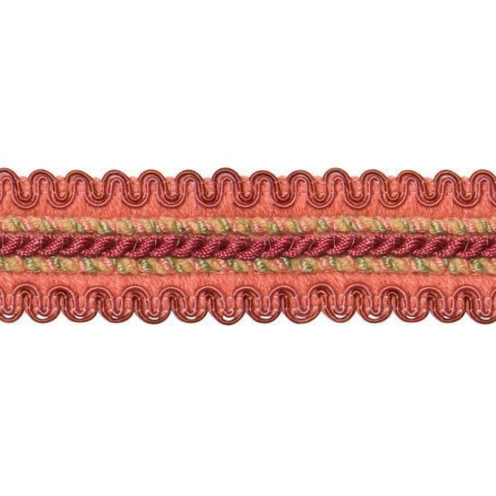 04029 Coral by Europatex Designer Fabric Portofino 50% Viscose, 50% Cotton 1.25 inches - Swanky Fabrics -