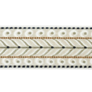 Marion Velvet Tape Ivory 77620 by Schumacher Designer Trim