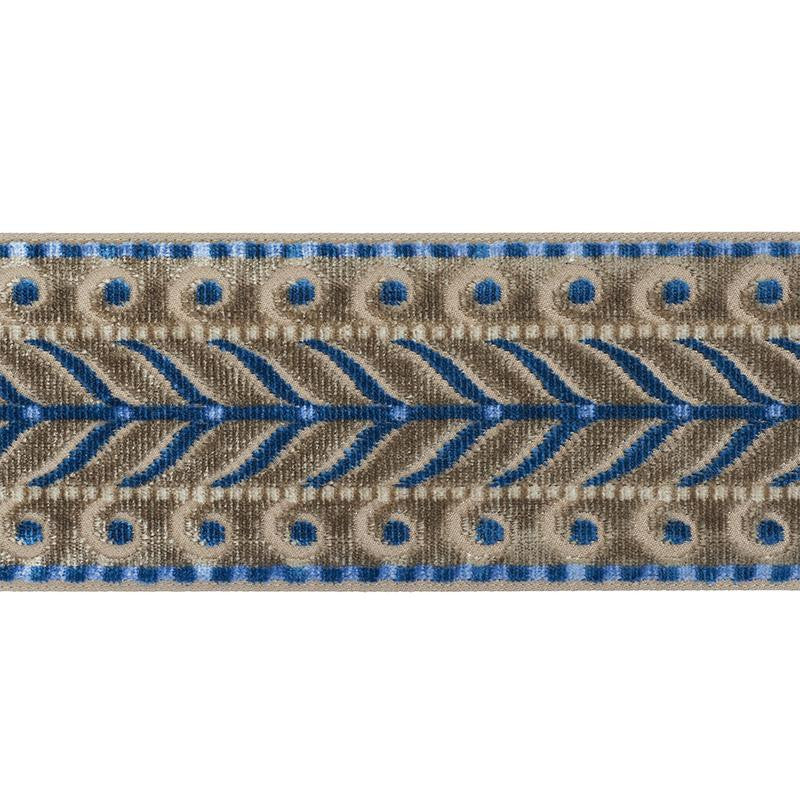 Marion Velvet Tape Taupe 77622 by Schumacher Designer Trim Statement Trims - Swanky Fabrics -