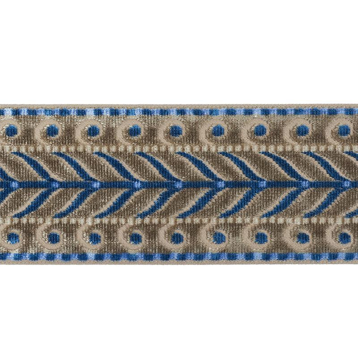 Marion Velvet Tape Taupe 77622 by Schumacher Designer Trim Statement Trims - Swanky Fabrics -