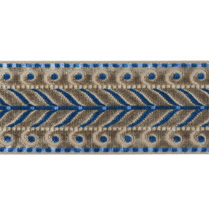 Marion Velvet Tape Taupe 77622 by Schumacher Designer Trim