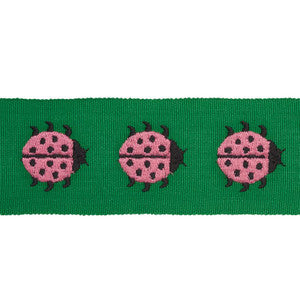 Ladybird Tape Pink & Green 77392 by Schumacher Designer Trim