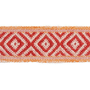Larson Handwoven Tape Red & Orange 77462 by Schumacher Designer Trim