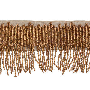 Starling Beaded Fringe Gold 77372 by Schumacher Designer Trim