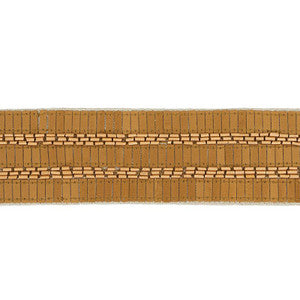 Trento Beaded Tape Gold 77381 by Schumacher Designer Trim