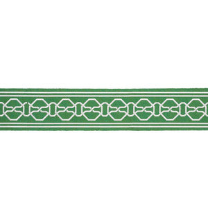 Malmaison Tape Green 77351 by Schumacher Designer Trim