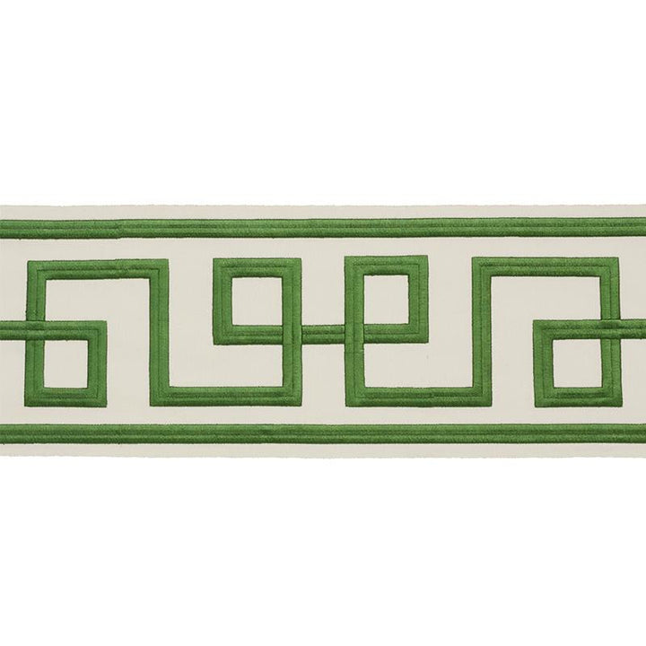 Octavius Tape Green 77340 by Schumacher Designer Trim Statement Trims 15.0" - Swanky Fabrics -