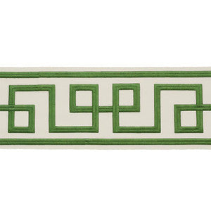 Octavius Tape Green 77340 by Schumacher Designer Trim